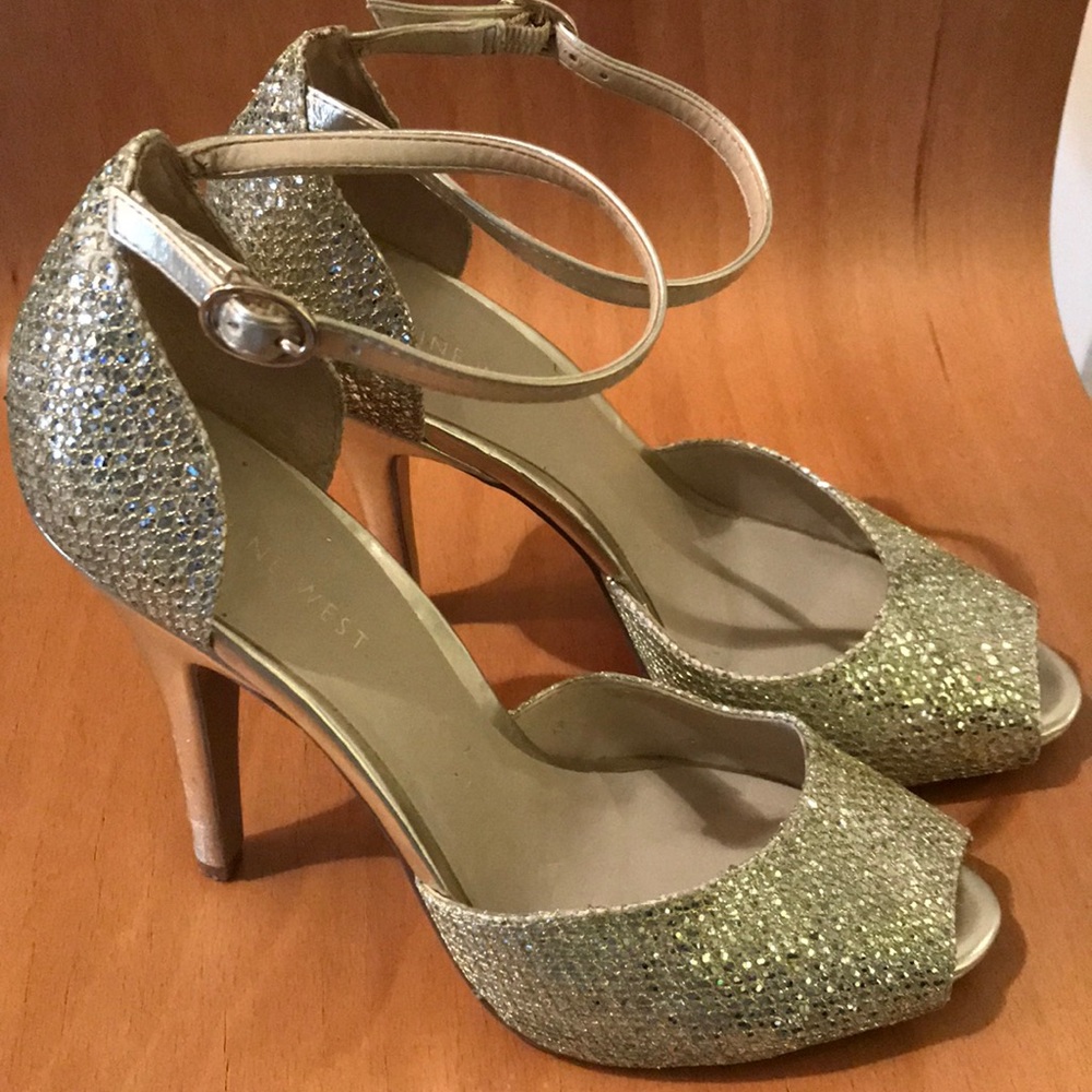 Nine West Peep Toe Ankle Strap Heels